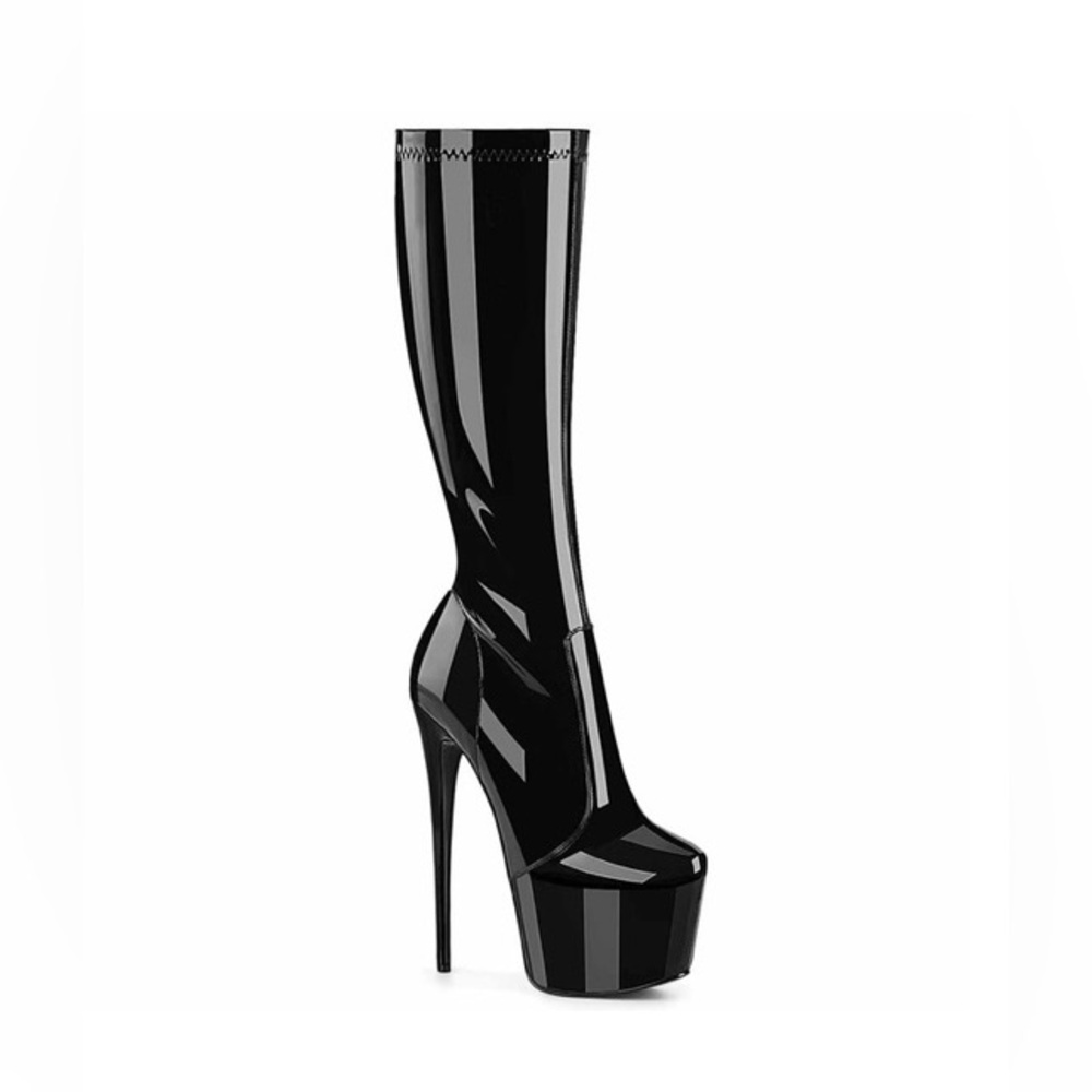 DELIGHT-3000 PLATFORM THIGH HIGH BOOTS-BLACK